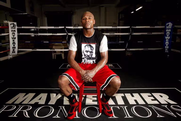 Floyd Mayweather Jr. at his boxing gym in Las Vegas.
